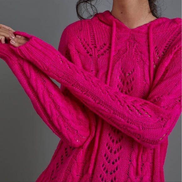 Anthropologie Sweaters - Anthropologie Greylin Portia Pointelle Hoodie Size XS